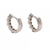 diamond huggie hoop earrings 10 round brilliant diamonds equals 0.50ctw 18k white gold