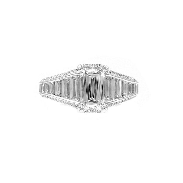 christopher designs crisscut® diamond engagement ring platinum  cts t.w. gia certified