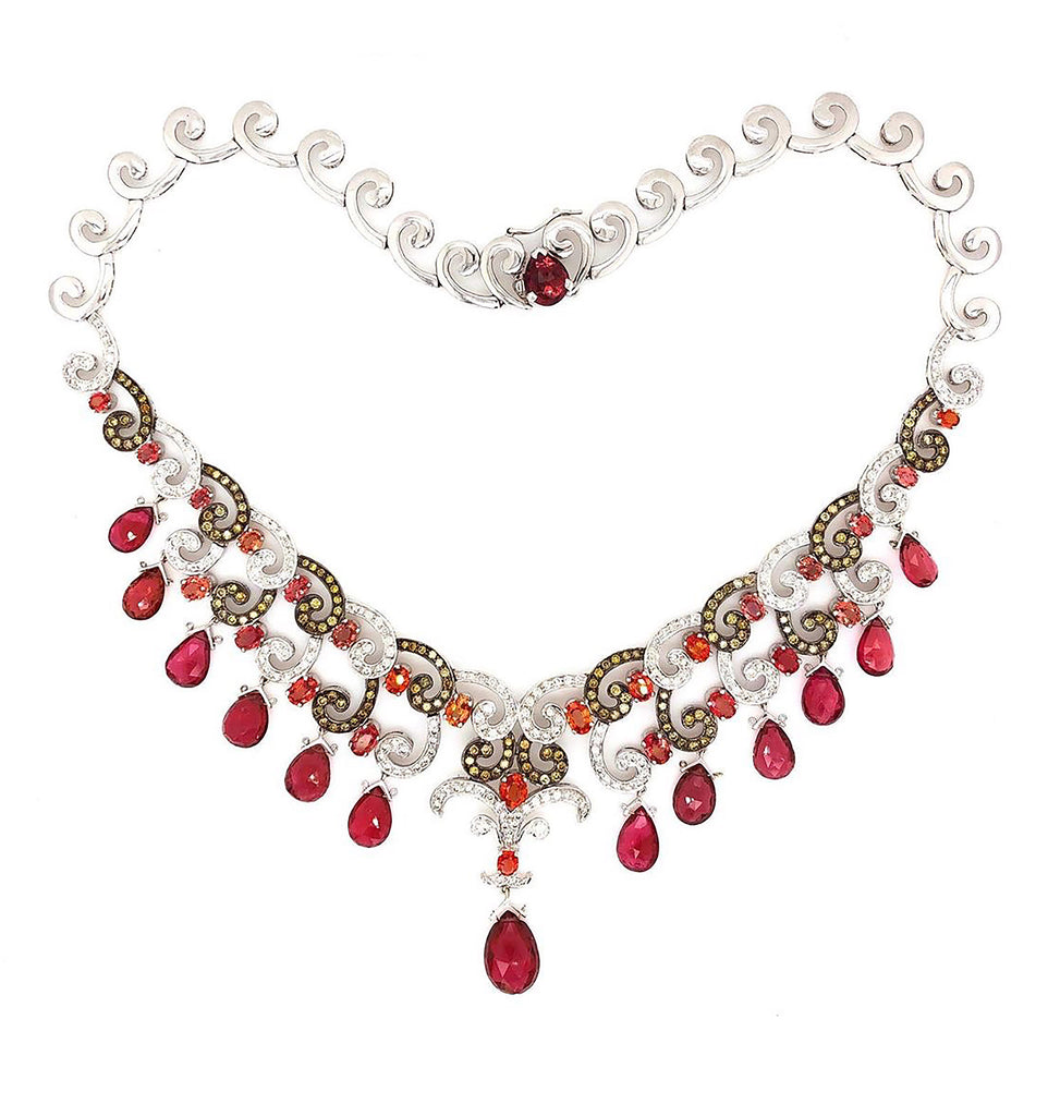 Julie Vos Monaco Statement Necklace Ruby Red | Pretty Please Houston -  Pretty Please Boutique & Gifts