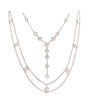 a link metropolitan double chain 21 graduating diamond necklace 0.75 cts t.w. in 18 kt white gold