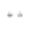 statement 6 carat t.w. diamond  studs post earrings 14 kt white gold