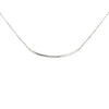 curved bar pendant 24 diamonds 0.16 ctw 18k white gold with 18 inch adjustable chain