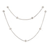 diamond by the yard necklace double sided 18 karat white gold 12 diamond halo 0.45 ctw.