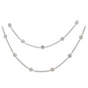 diamonds by the yard necklace with 18 stations round brilliant diamonds 1.00 ctw 18k white gold