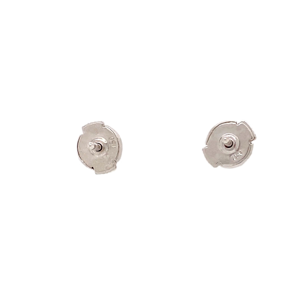 halo stud round brilliant cut diamond earrings 0.85 cts t.w. 18k white gold