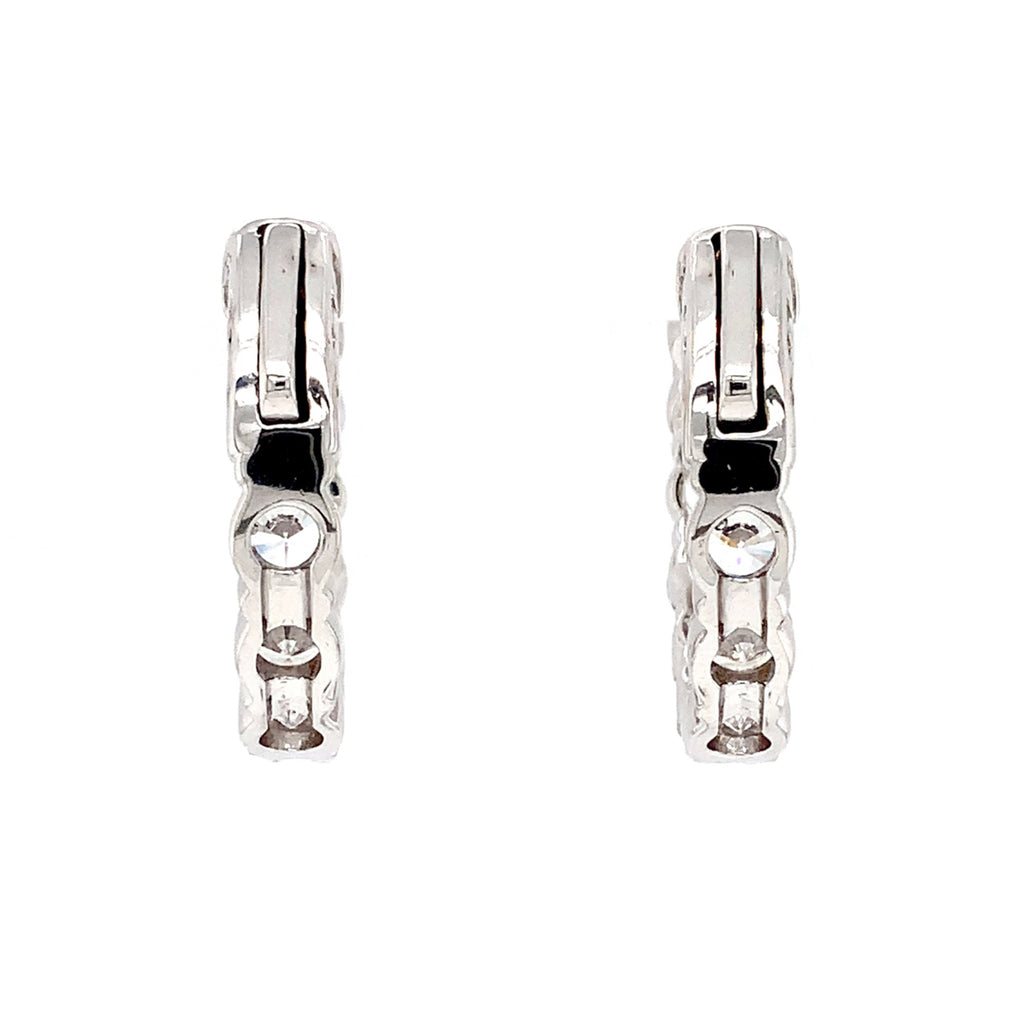 sterling silver 3.5mm cz hoop earrings