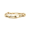 royal chain paper clip link 14 karat gold bracelet 7.5 " with lobster clasp links are 19 mm x 6 mm