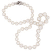 south sea cultured 9.08-11.20 mm aaa  pearl necklace knotted 18 inches long with heart shaped foldover diamond clasp