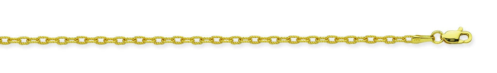 midas chain collection 18" designer rolo chain 14k yellow gold
