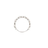 off center small and large circle band round brilliant cut diamonds 0.45 ctw 14k white gold