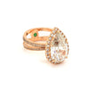 one of a kind 5.01ct pear shape diamond ring 18 karat rose gold