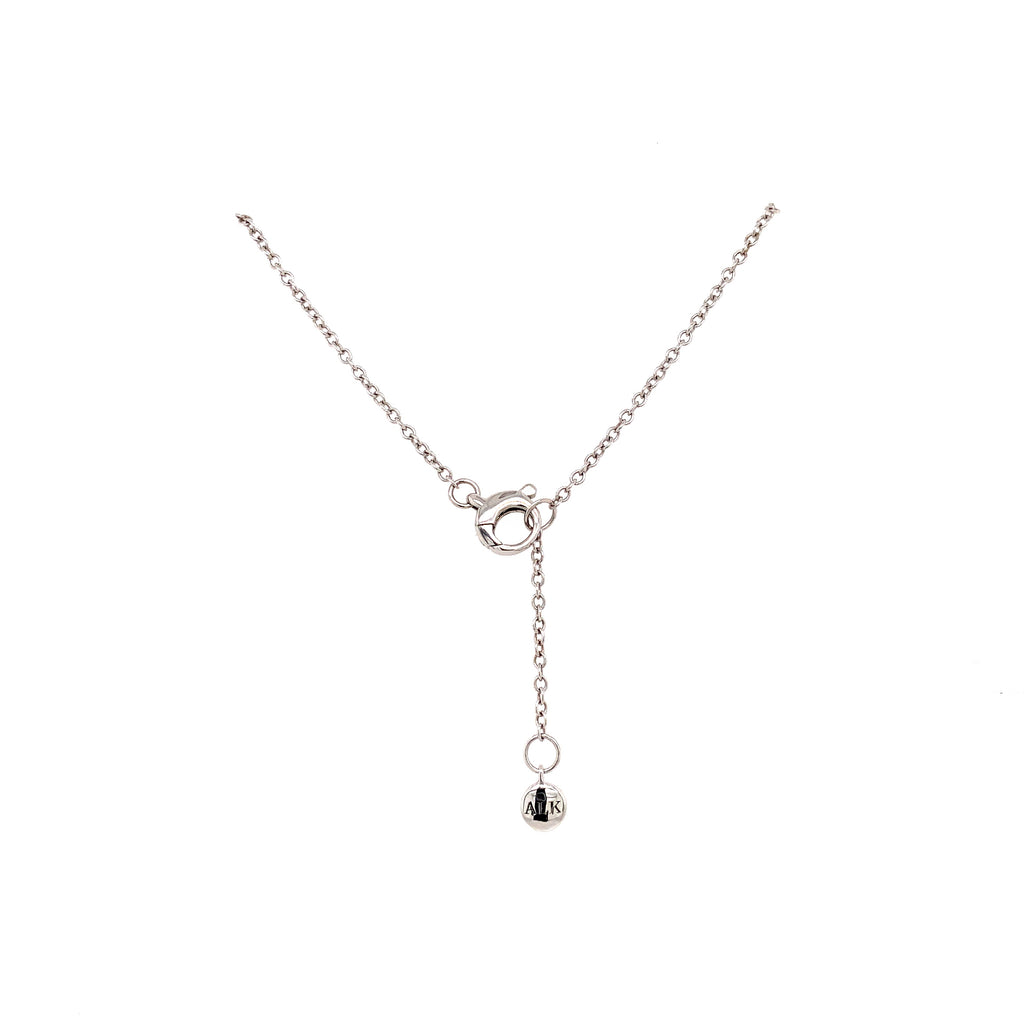 a link collection metropolitan forevermark 11 diamond lariat necklace in 18 kt white gold 1.02cts t.w.
