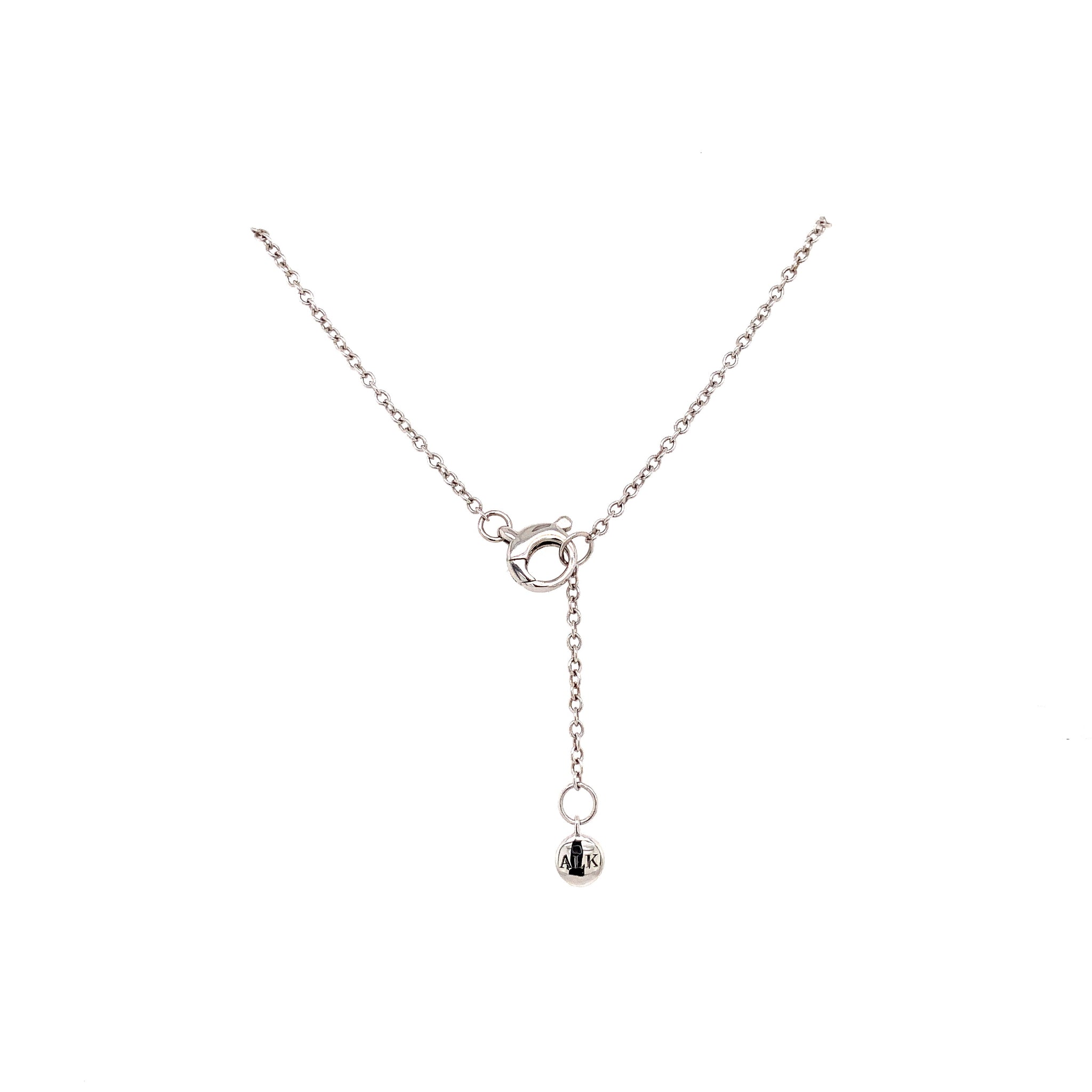 A. Link 11 Diamond Lariat Necklace in 18 kt White Gold 1.02cts t.w. B ...