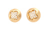 thyme-leaved bluets pavée diamond earring 0.35 ctw 14k yellow gold