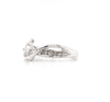 princess cut diamond bypass ring in 10k white gold 0.15 cts t.w.