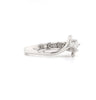 princess cut diamond bypass ring in 10k white gold 0.15 cts t.w.