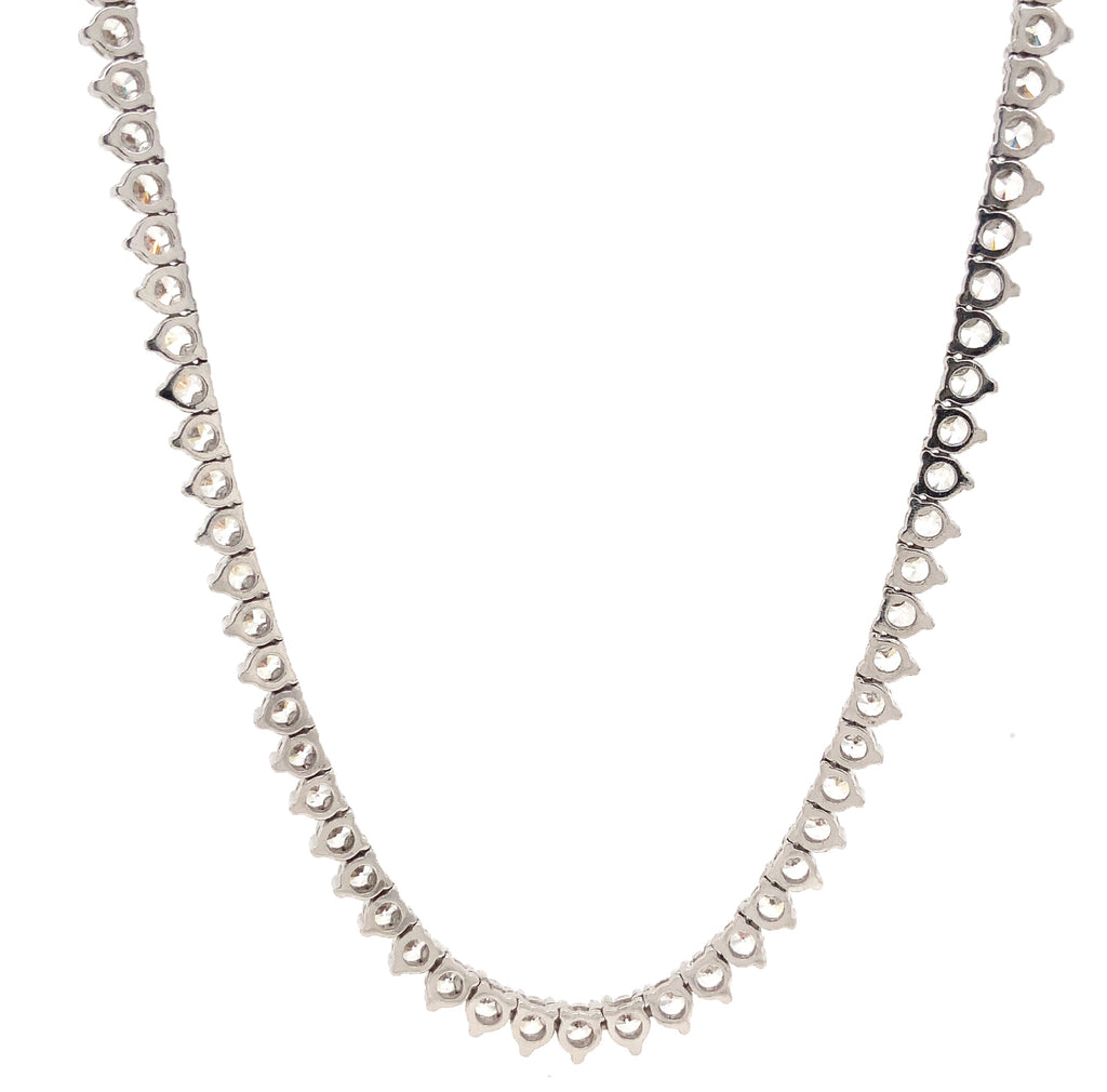 sterling silver and cz long necklace