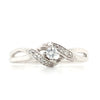 diamond promise ring in10 kt white gold 0.10 cts t.w. round brilliant cut