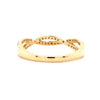stackable triple two row intertwined diamond wedding band 14 karat yellow gold 0.30 cts t.w.