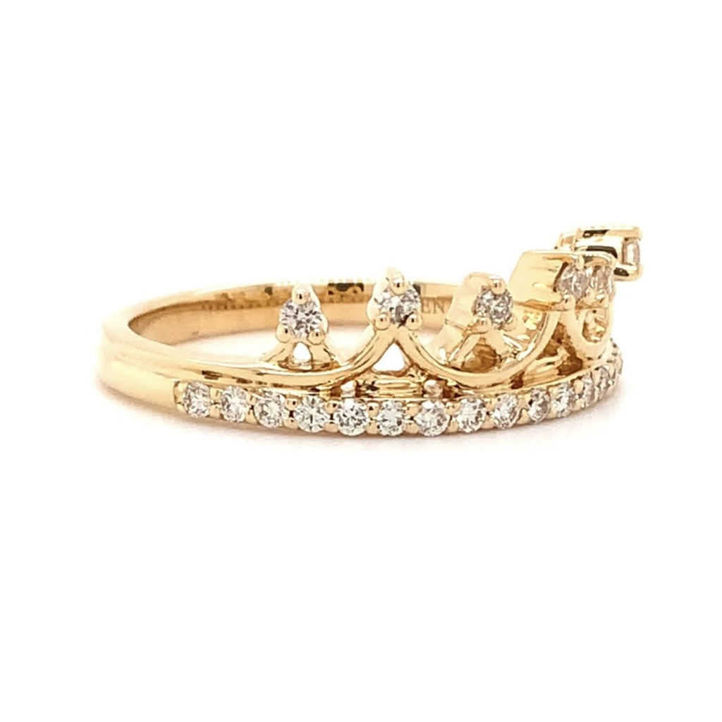 diamond tiara stackable band in 14 kt yellow gold 0.35 cts t.w.