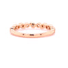 pear and round alternating shaped stackable diamond ring 14k rose gold