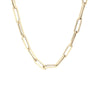 paper clip chain necklace in 14 kt yellow gold  by royal chain  18 " long and 14 mm x 4.2 mmmm
