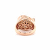 asba collection white cultured south sea baroque pearl ring with diamonds in 14k rose gold