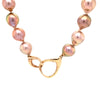 multicolor freshwater graduated pearl necklace with a big clasp