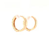 diamond 0.69cts huggie  earring.18 karat rose gold.