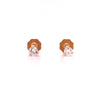 baby diamond earring with threaded post in 14k rose gold