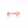 baby diamond earring with threaded post in 14k rose gold