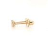baby diamond studs with threaded post and back 14k yellow gold