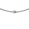 tulip setting oxidized silver cross pendant necklace with cz