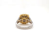 roman + jules fancy intense yellow and white fine quality diamond ring in 18 kt yellow & white gold