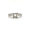 platinum semi mounting 8 round brilliant diamonds equals to .12ctw holds up to 6.5mm to 7mm stone