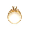 etoile 12 diamond ring semi mounting for 1 carat diamond knife edge matte finish 18k yellow gold