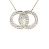 forever i do marriage anniversary infinity diamond pendant in 14k white gold 0.97 ctw