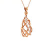 devotion forevermark open cage pear shape diamond necklace 1.20ctw 18k rose gold
