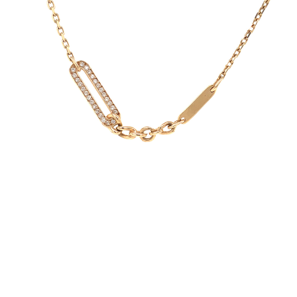 1.50 Carat Diamonds Interlinked 18 Karat Gold Necklace For Sale at 1stDibs  | chandramukhi chain models, chandramukhi chain design