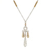 lavalier pavée diamond pendant brilliant cut diamonds  1.71 ctw 18k white and yellow gold