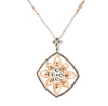 statement diamond necklace brilliant cut round diamonds 2.27 ctw 18k rose and white gold.