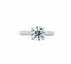 engagement solitaire 1.63 ct  gia certified g vs 2 round brilliant cut diamond solitaire ring in 18 kt white gold