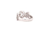 swirl round brilliant cut diamond right hand ring 14k white gold