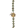 stunning diamond, emerald, and tanzanite lavalier elegant evening necklace