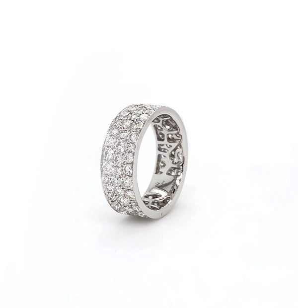 Memoire Eternal Star Collection Eternity Band 18K White gold Eternity Ring equals a 3.04 ctw | Blacy's Fine Jewelers, Memoire