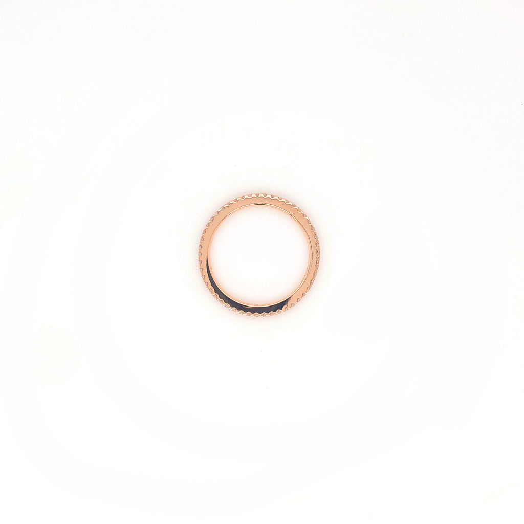 18K Rose Gold Stackable Eternity Band 49 Diamonds Equals .29 ctw | Blacy's Vault