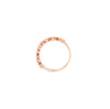 off center small and large circle band round brilliant cut diamonds 0.45 ctw 14k rose gold