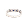 blue sapphire and diamond band 5 blue sapphires 14k white gold