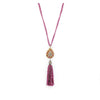 Ruby and Diamond Tassel Necklace 24K Gold Vermeil and Oxidized Silver | Blacy's Fine Jewelers
