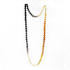 asba collection natural ombre white, gold, grey, and black south sea pearl strand 36"